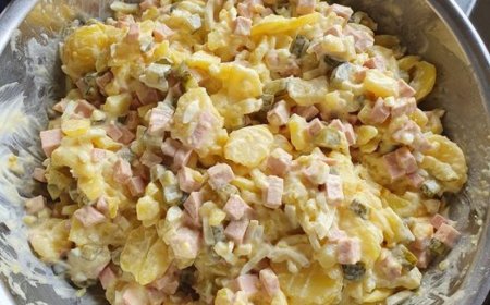 Ohne Schnickschnack, Frischer Kartoffelsalat zum Abnehmen mit 750 g Kartoffeln