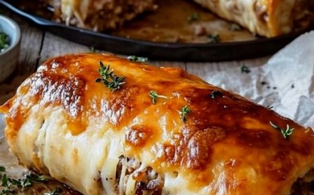 Käserolle mit Hackfleisch