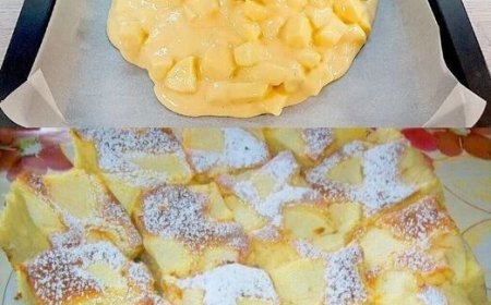 Apfelkuchen mit Vanillepudding – Schnell & Saftig in 10 Minuten