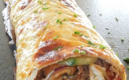 Hackfleisch Käse Rolle