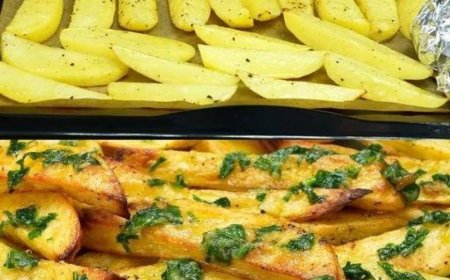 Rezept für Bratkartoffeln mit Knoblauchbuttersauce