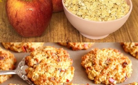 Haferflocken-Apfel-Kekse mit einem Hauch Orangenschale