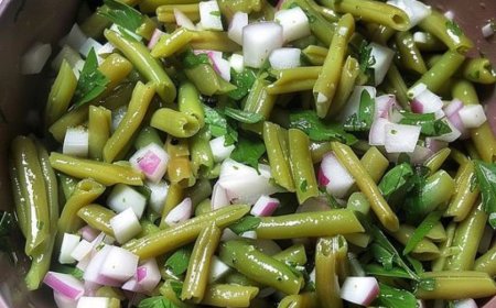 Leichter Grüner Bohnensalat für den Sommer