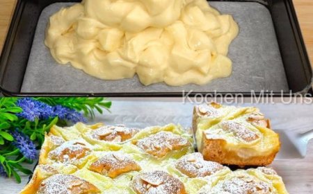 Schmilzt in deinem Mund, Apfelkuchen mit Vanillepudding