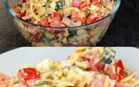 Salat aus frischem Gemüse und herzhaften Zutaten: Eine köstliche und sättigende Mahlzeit