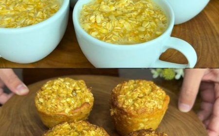 Orange Haferflocken Tassen