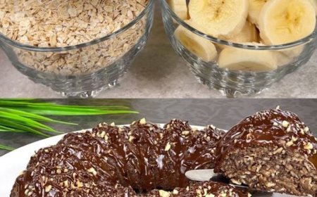 Bananen Haferflocken Schokoladenkuchen mit Walnüssen