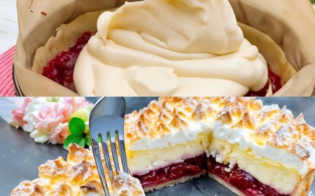 Himmelstorte mit 1 Glas Sauerkirschen in 30 Minuten im Ofen gebacken