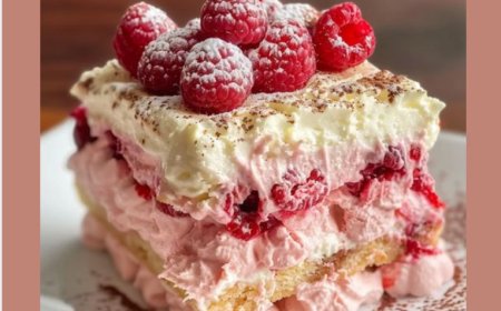 Weißes Schokoladen Himbeer Tiramisu