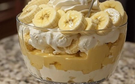 Bananen Vanille Pudding Trifle