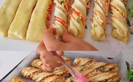 Blitzschnelle Blätterteig Schinken-Käse Stangen 4 Zutaten