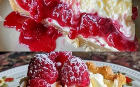 Käsekuchen mit 500 g Magerquark & 250 g Himbeeren
