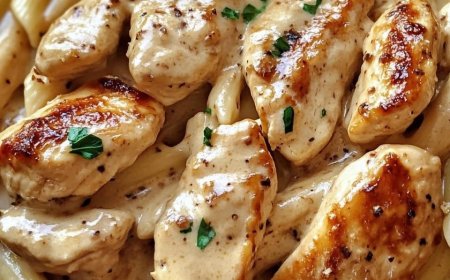 Cremiges Parmesan-Hähnchen mit Penne
