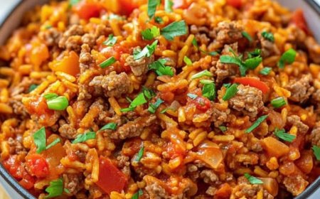 Reis Hackfleisch Pfanne mit Paprika in 15 Minuten gemacht!