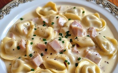 Tortellini in Schinken - Käse - Sahne - Sauce
