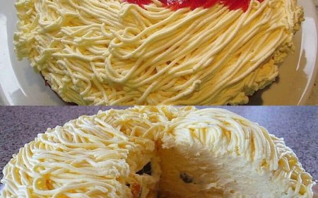 Dieser Spaghettikuchen hat zweifellos Suchtpotenzial, ein absoluter Hingucker