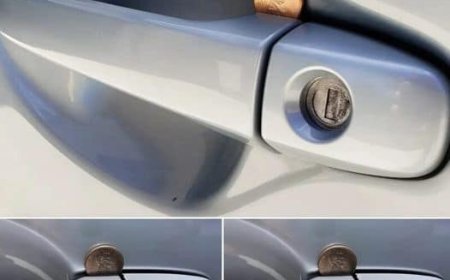 Am Morgen parkte ich mein Auto auf dem Parkplatz: Als ich zurückkam, bemerkte ich