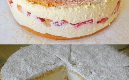 Käsesahne Torte mit 300 g Sahne und 550 g Erdbeeren