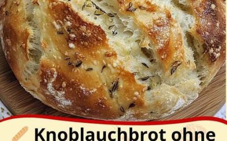 Das backe ich 2x die Woche, Knoblauchbrot ohne Kneten ein Tassenrezept!