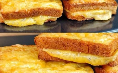 Gebackene Sandwiches mit Schinken und Käse