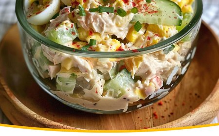 Thunfischsalat mit Ei und Gurke  Frisch, leicht und gesund