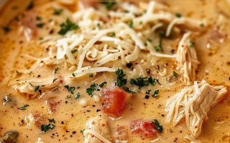 Crock Pot Cremige Hähnchen-Parmesan-Suppe Rezept
