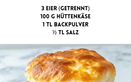 Wolkenbrot mit Hüttenkäse (leicht & fluffig)