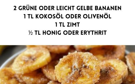 Bananenchips mit Zimt aus der Heißluftfritteuse