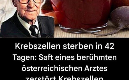Krebszellen sterben in 42 Tagen: Saft eines berühmten österreichischen Arztes zerstört Krebszellen