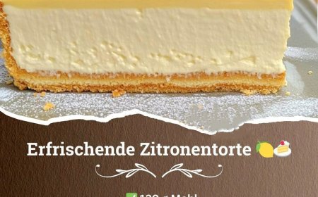 Eine Zitronentorte die im Mund schmilzt, du glaubst nicht wie lecker das schmeckt