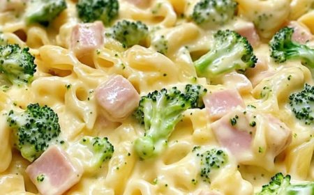 Cremige Brokkoli Schinken Pasta   Ein cremiges Pasta-Genuss!