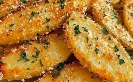 Backkartoffeln mit Knoblauch und Parmesan