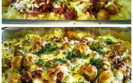 Rosenkohlauflauf mit Hackfleisch und Kartoffeln