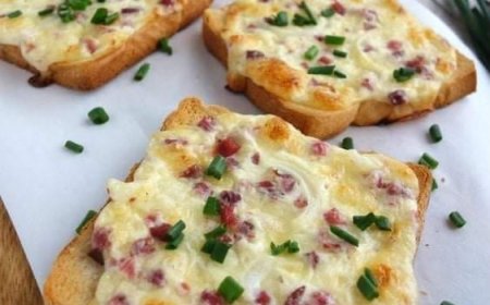 flammkuchen toast mit speck und zwiebeln
