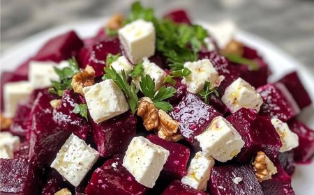 Rote Bete Salat mit Feta und Walnüssen   Der ultimative Crunch