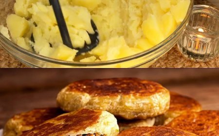 Mit Fleisch gefüllte Kartoffelpuffer