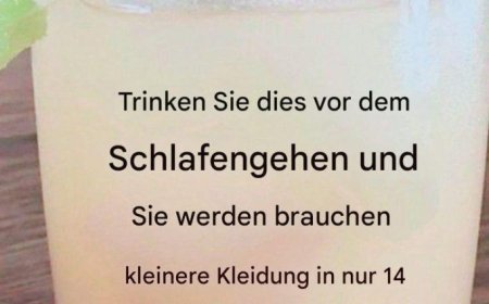 Schlafensgetränk, um das gesamte Bauchfett in nur 1 Woche zu entfernen