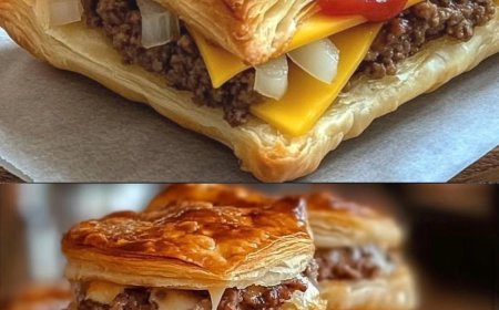 Diese Cheeseburger Blätterteigtaschen haben nicht mal 10 Minuten überlebt