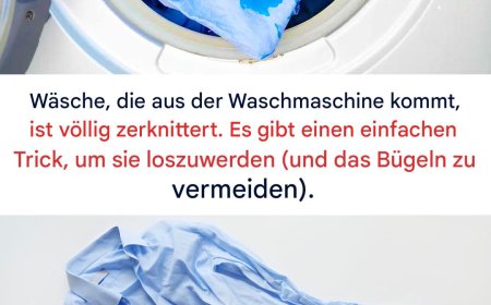 Die Wäsche kommt zerknittert aus der Waschmaschine. Entdecken Sie einen einfachen Trick, um Falten zu beseitigen und sich das Bügeln zu ersparen
