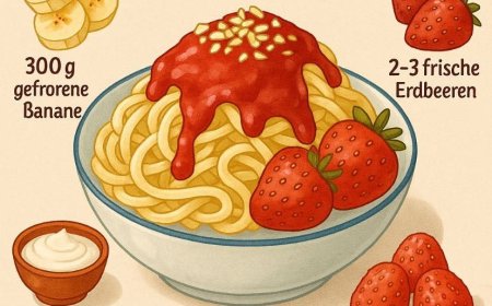 Gesundes Spaghetti-Eis (2 Portionen)