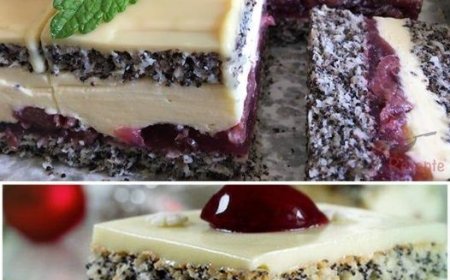 Mohn Kirsch Kuchen Cherry Lady