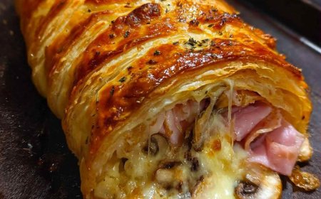 Pilz Schinken Blätterteig: Knusprig, cremig und unwiderstehlich
