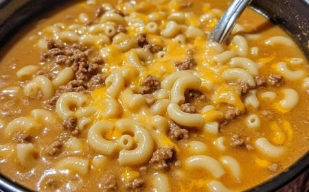 Vol llecker, Makkaroni Cheeseburger Suppe mit Suchtpotenzial