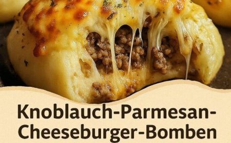 Knoblauch Parmesan Cheeseburger Bomben