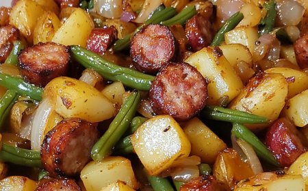 Wooahhh isst du garantiert in 10 Minuten auf, Wurstpfanne mit Bohnen und Kartoffeln