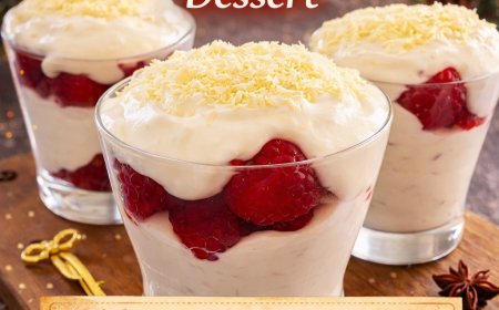 weihnachtliches mascarpone himbeerquark dessert