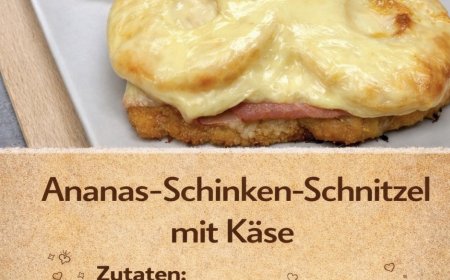 Ananas-Schinken-Schnitzel mit Käse