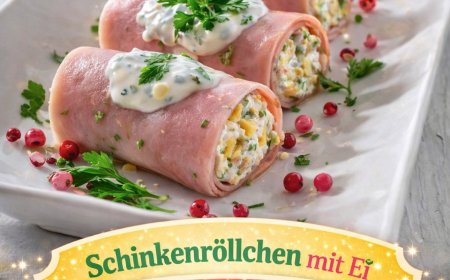 Schinkenröllchen mit Ei