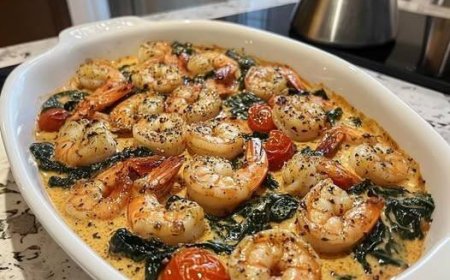 cremige toskanische garnelen