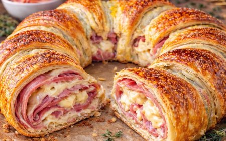 gefullter blatterteigstrudel mit schinken und kase in 10 minuten